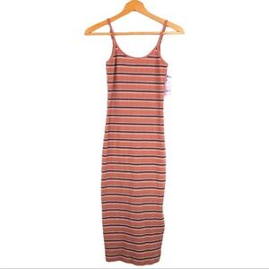 Wild Fable - Ribbed Brown Stripe Dress - XS